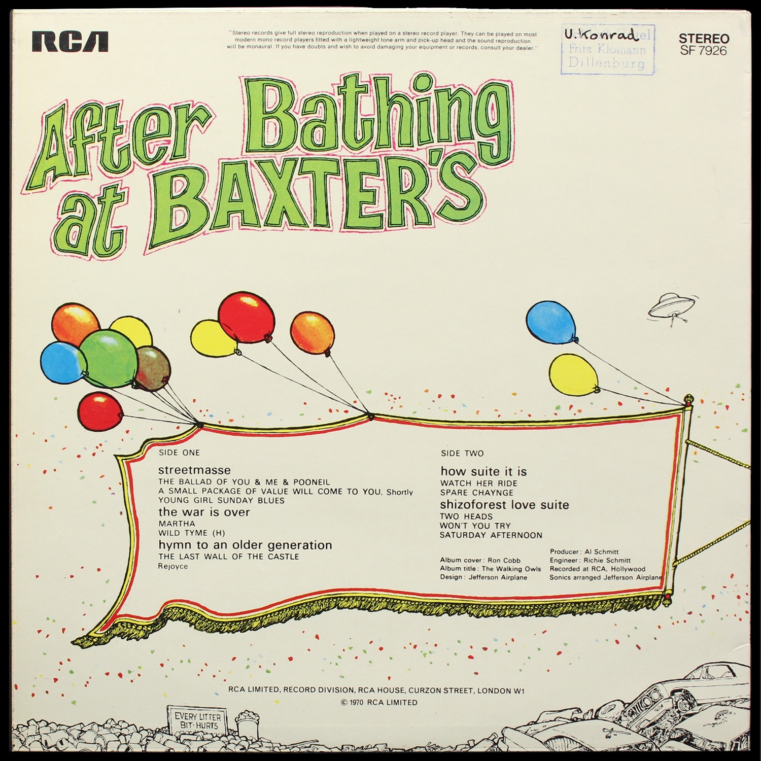 LP Jefferson Airplane — After Bathing At Baxter's фото 2