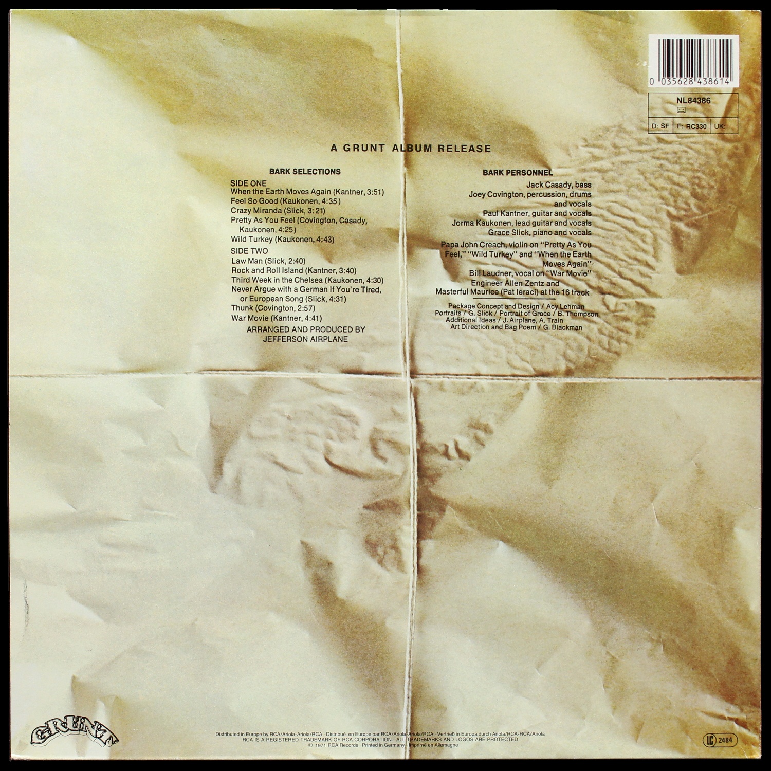 LP Jefferson Airplane — Bark фото 2