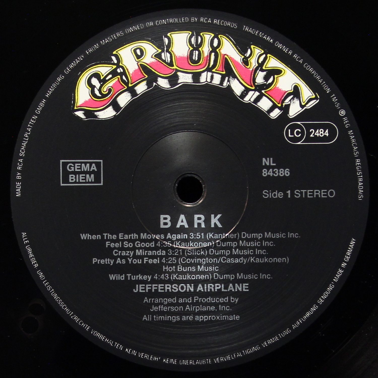 LP Jefferson Airplane — Bark фото 3