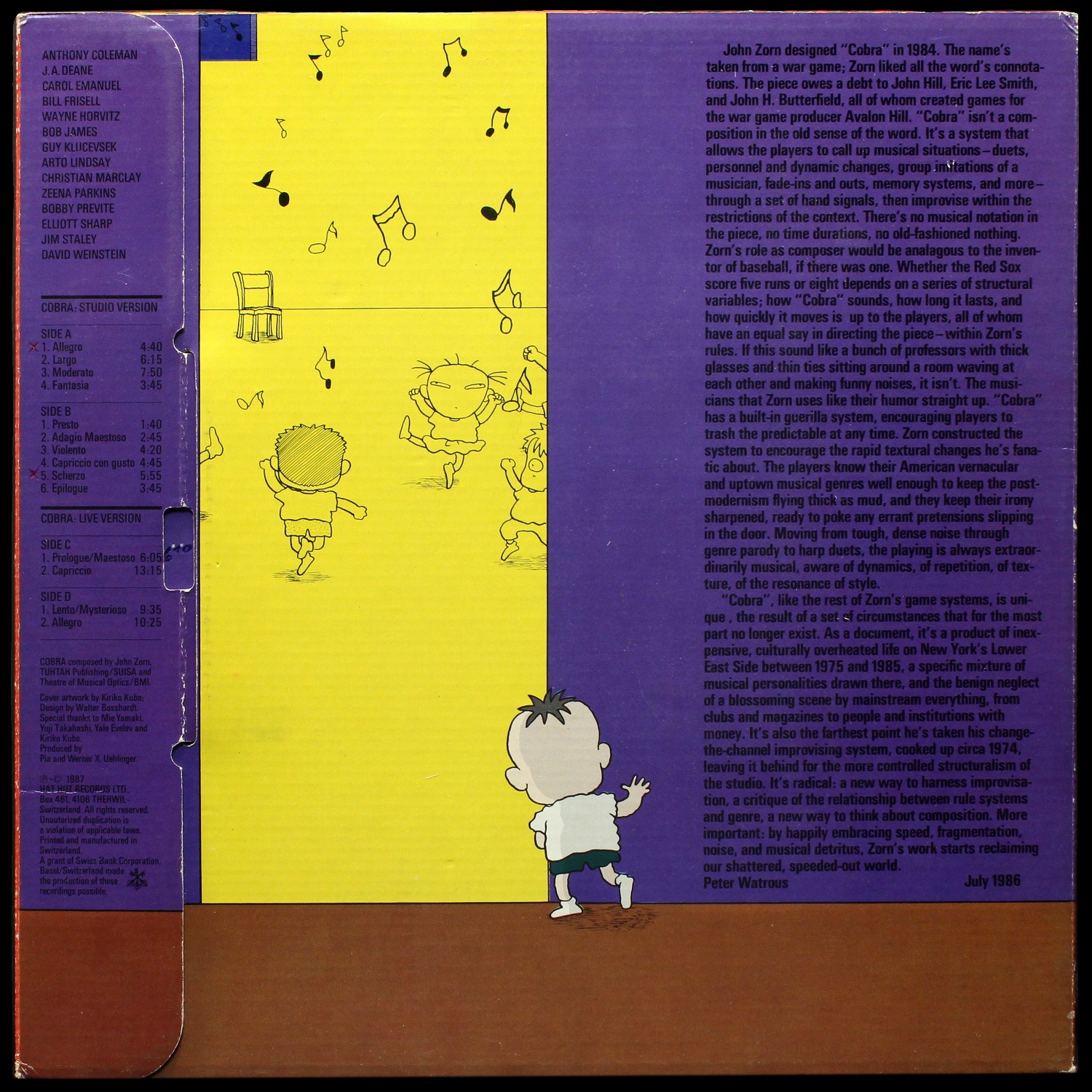 LP John Zorn — Cobra (2LP) фото 2