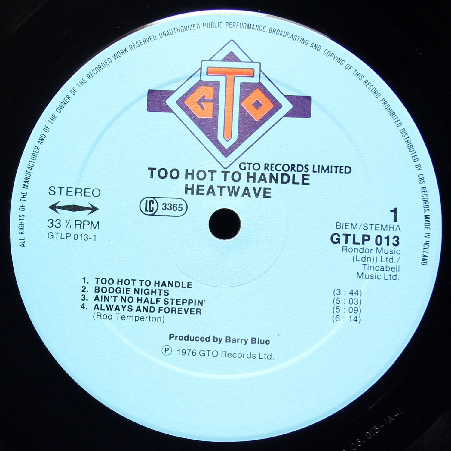 LP Heatwave — Too Hot To Handle фото 3