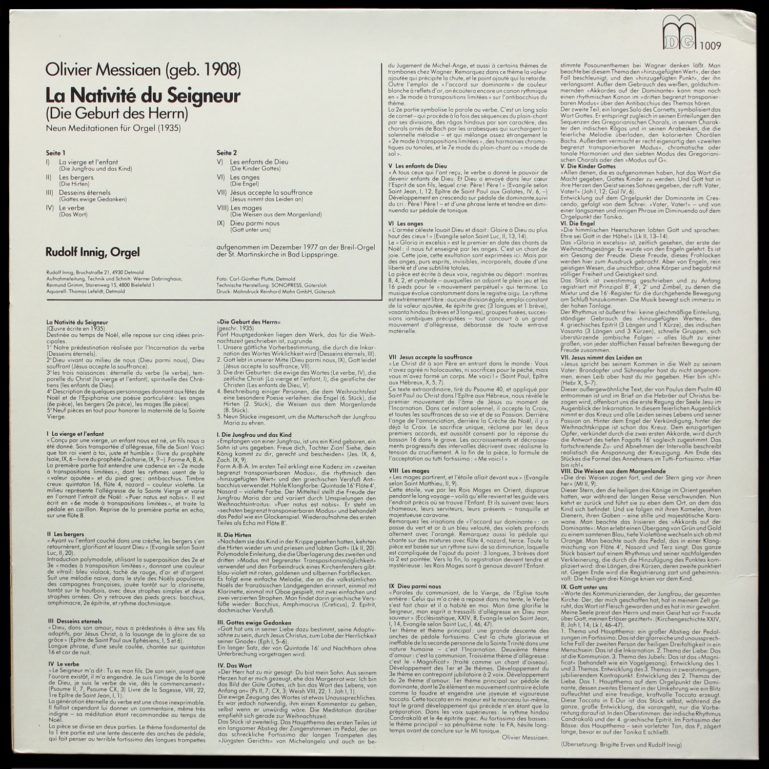 LP Rudolf Innig — O. Messiaen: La Nativite Du Seigneur фото 2