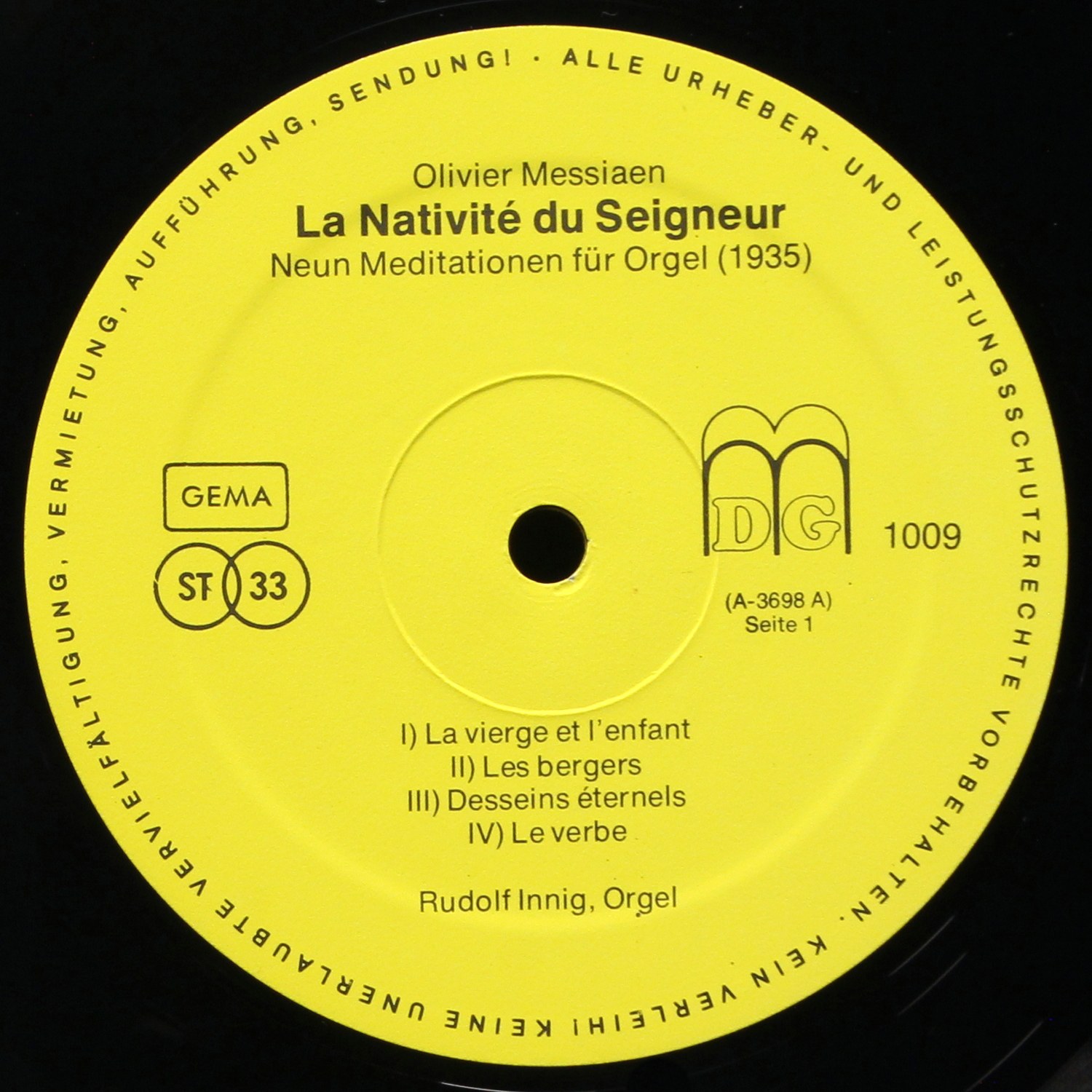 LP Rudolf Innig — O. Messiaen: La Nativite Du Seigneur фото 3