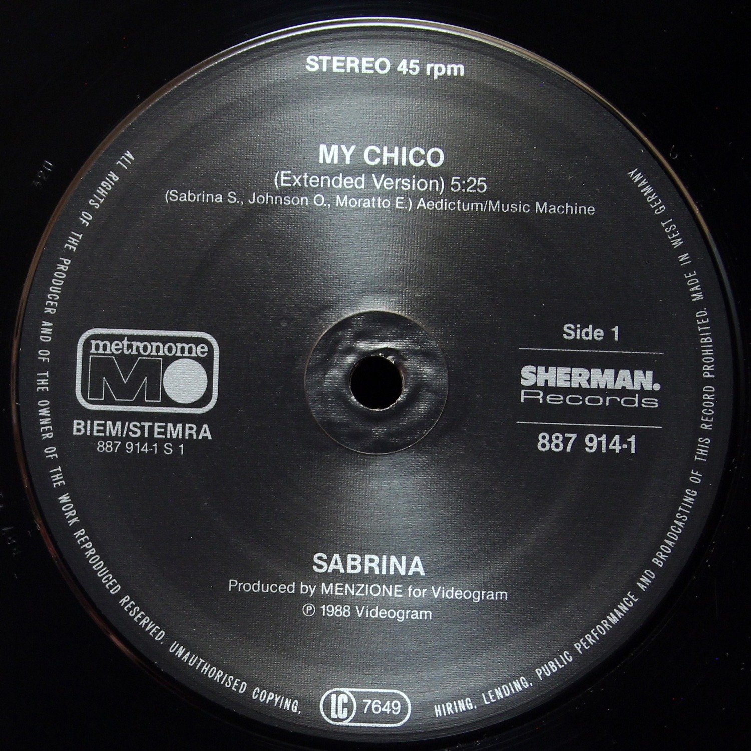 LP Sabrina — My Chico (макси сингл) фото 3