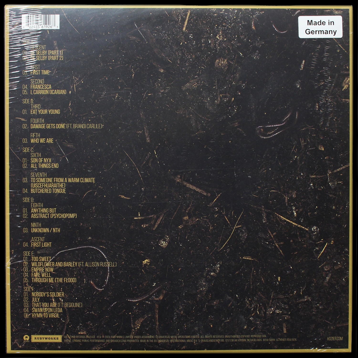 LP Hozier — Unreal Unearth Unending (3LP,  цветной винил) фото 2