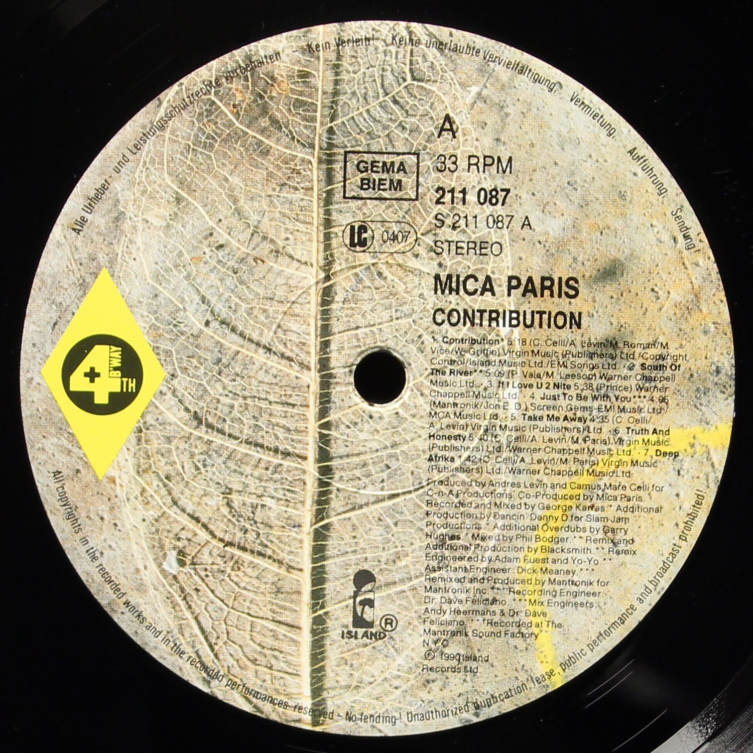 LP Mica Paris — Contribution фото 3