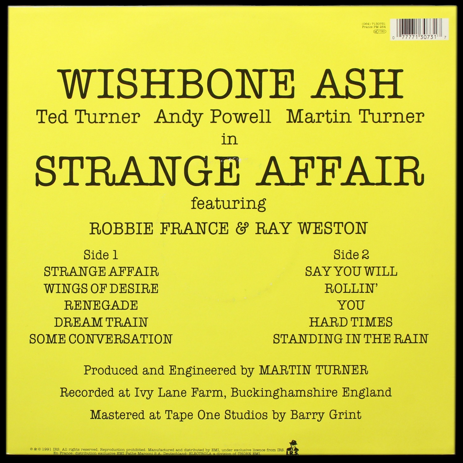LP Wishbone Ash — Strange Affair фото 2