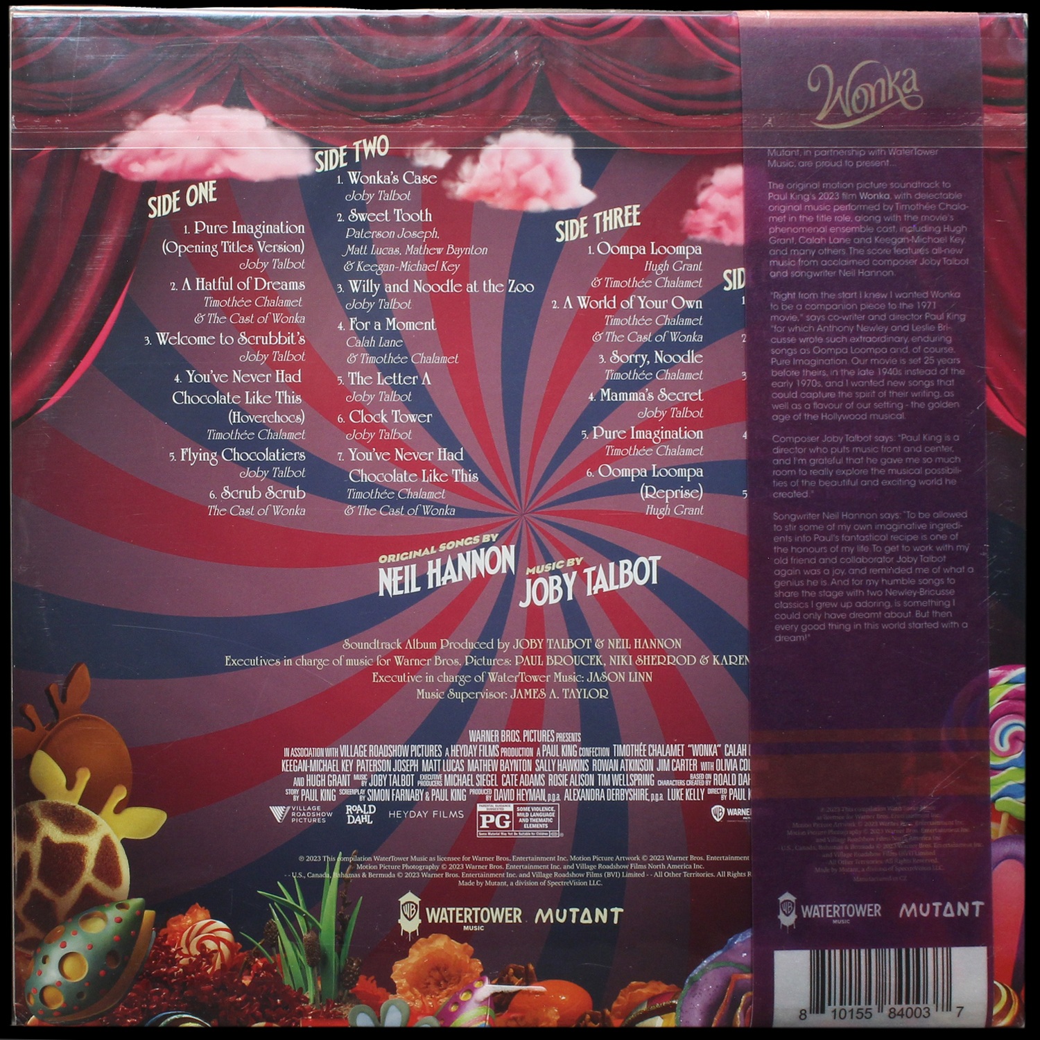 LP Neil Hannon — Wonka (Original Motion Picture Soundtrack) (2LP,  цветной винил,  + obi) фото 2