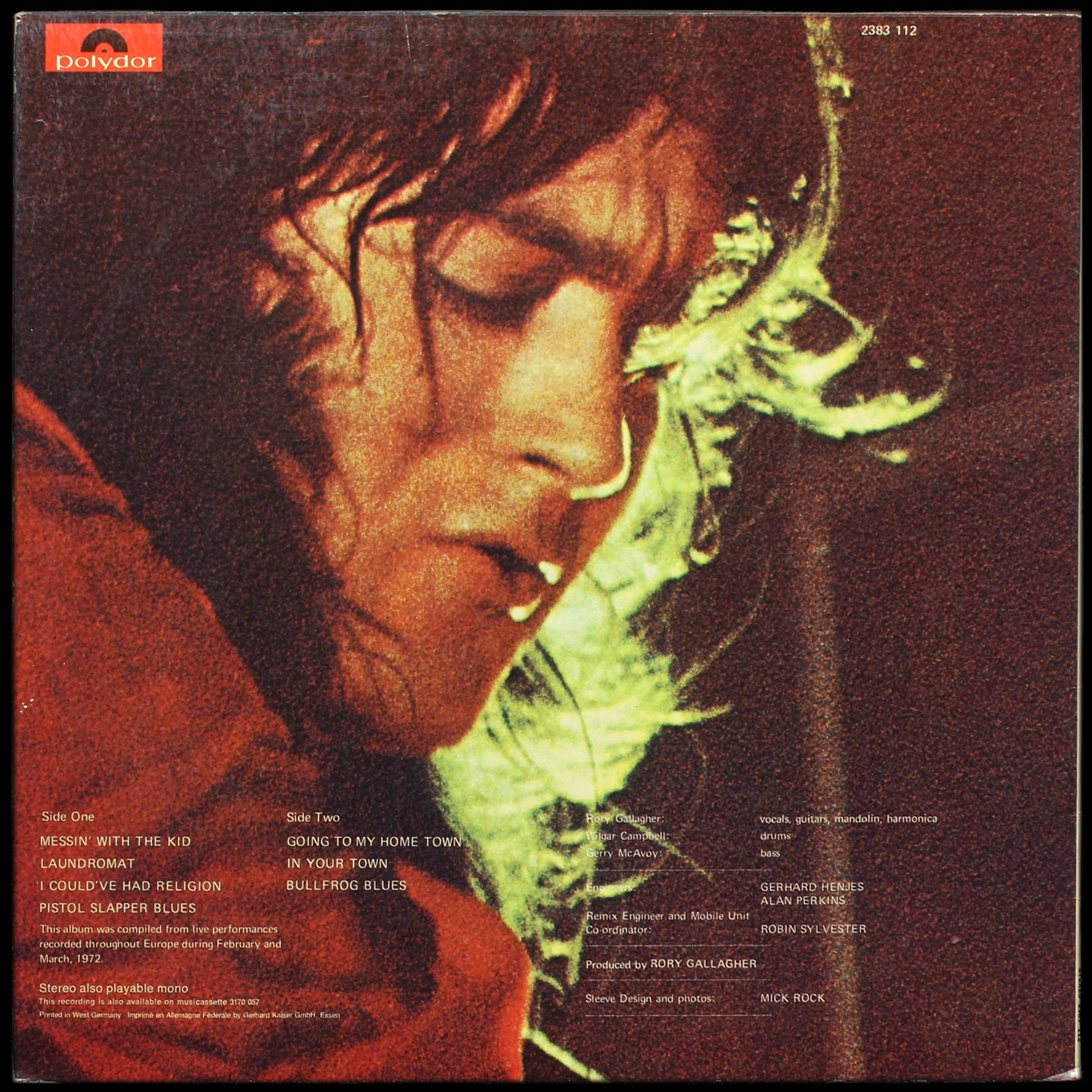 LP Rory Gallagher — Rory Gallagher Live In Europe фото 2