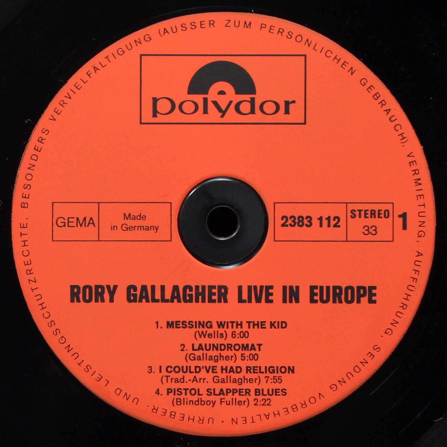 LP Rory Gallagher — Rory Gallagher Live In Europe фото 3