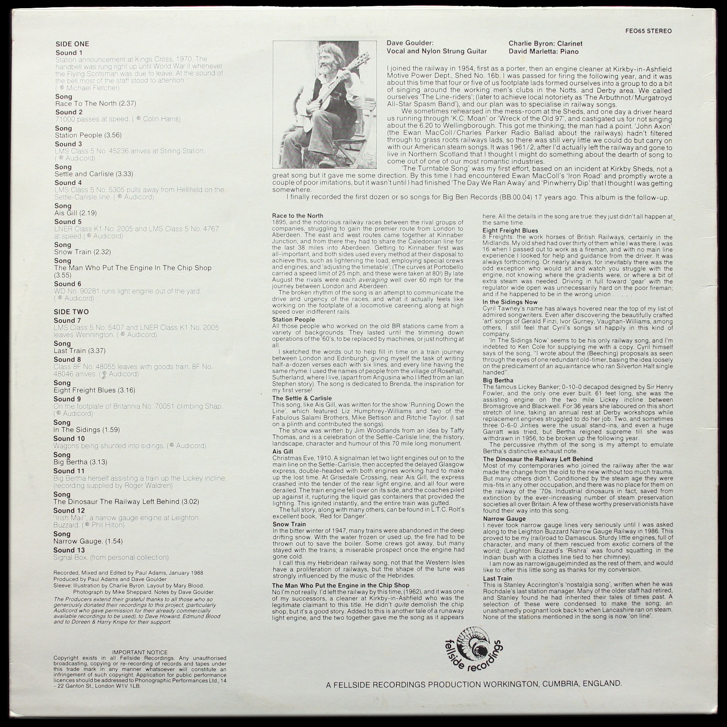 LP Dave Goulder — Man Who Put The Engine In The Chip Shop фото 2