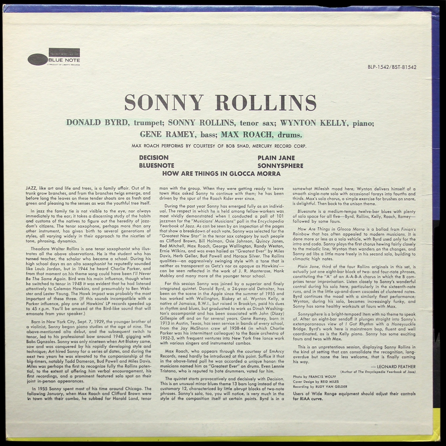 LP Sonny Rollins — Sonny Rollins Volume 1 фото 2
