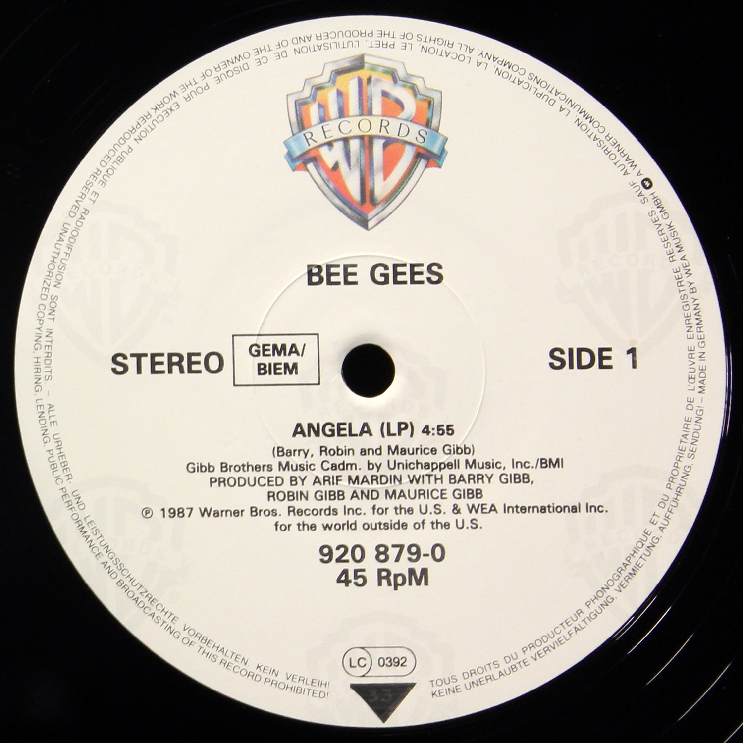 LP Bee Gees — Angela (макси сингл) фото 2