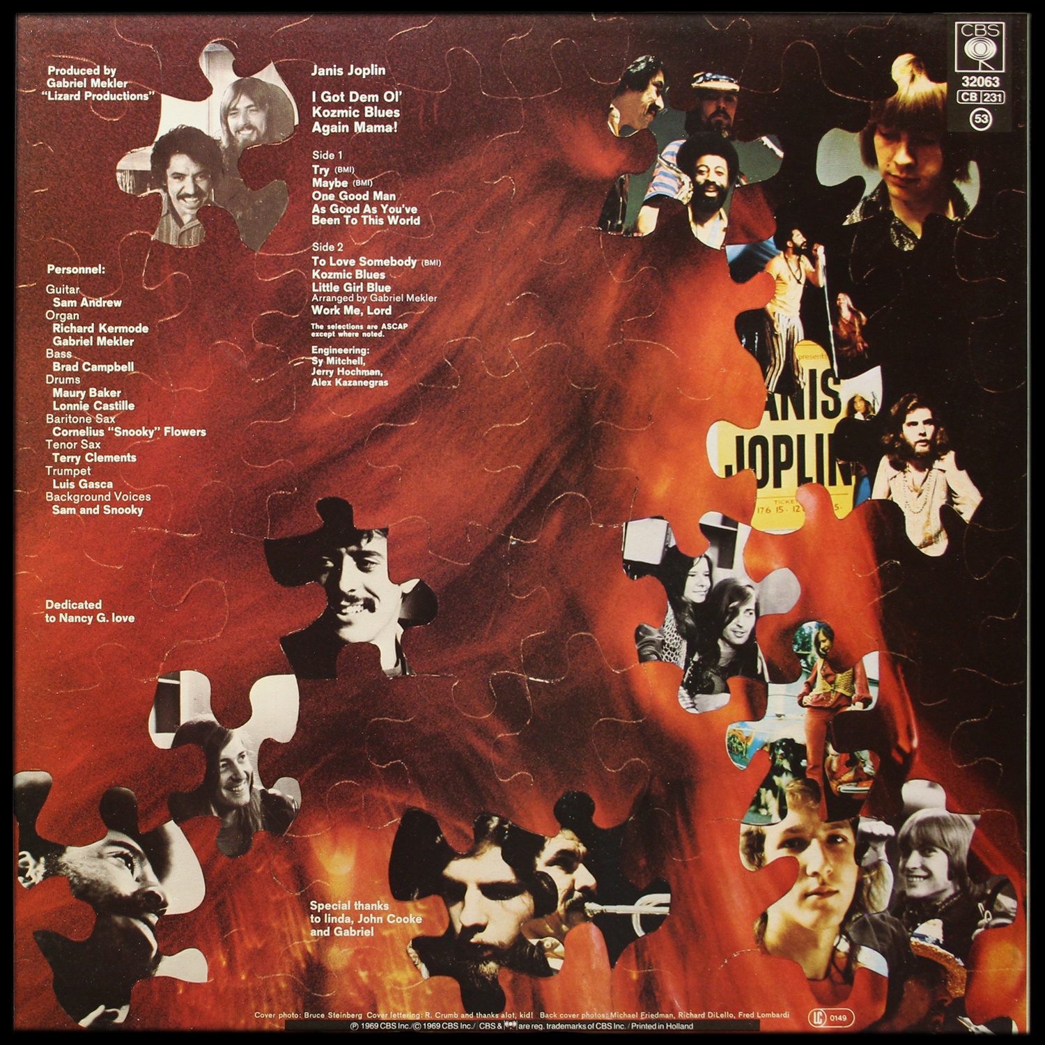 LP Janis Joplin — I Got Dem Ol' Kozmic Blues Again Mama! фото 2