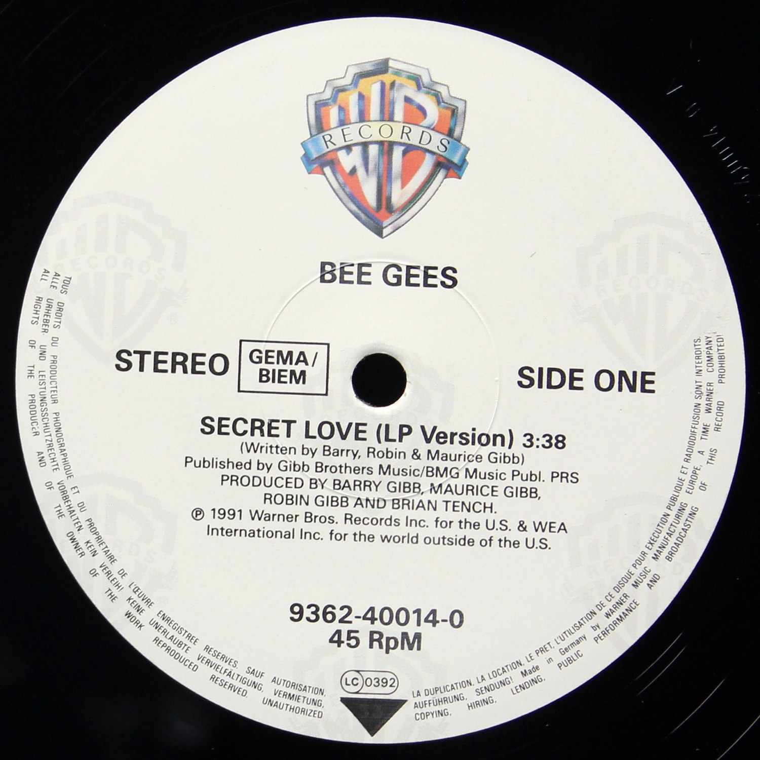 LP Bee Gees — Secret Love (макси сингл) фото 2