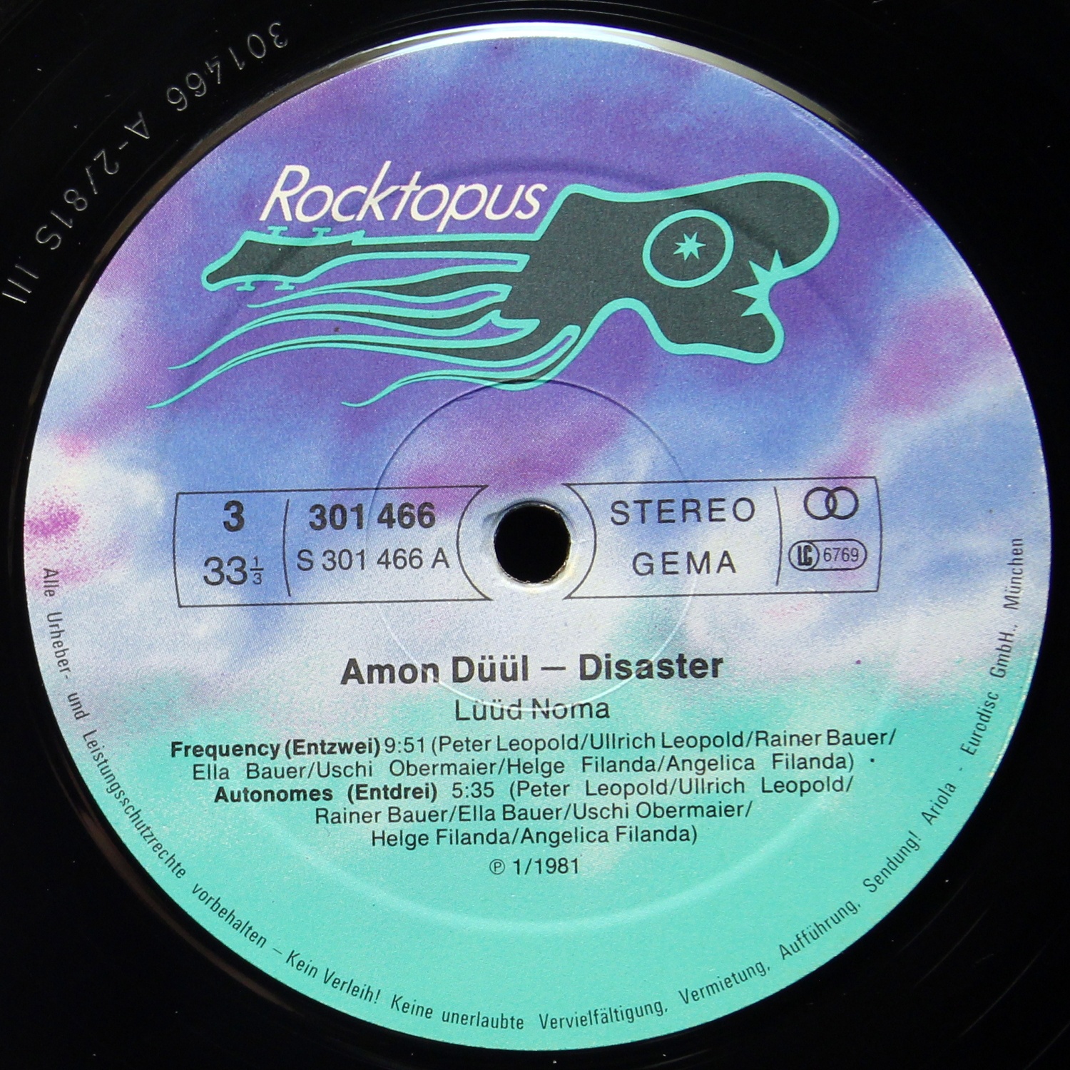 LP Amon Duul — Disaster (2LP) фото 5