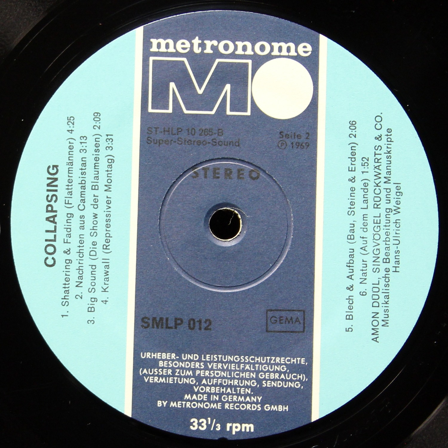 LP Amon Duul — Collapsing Singvogel Ruckwarts & Co. фото 6