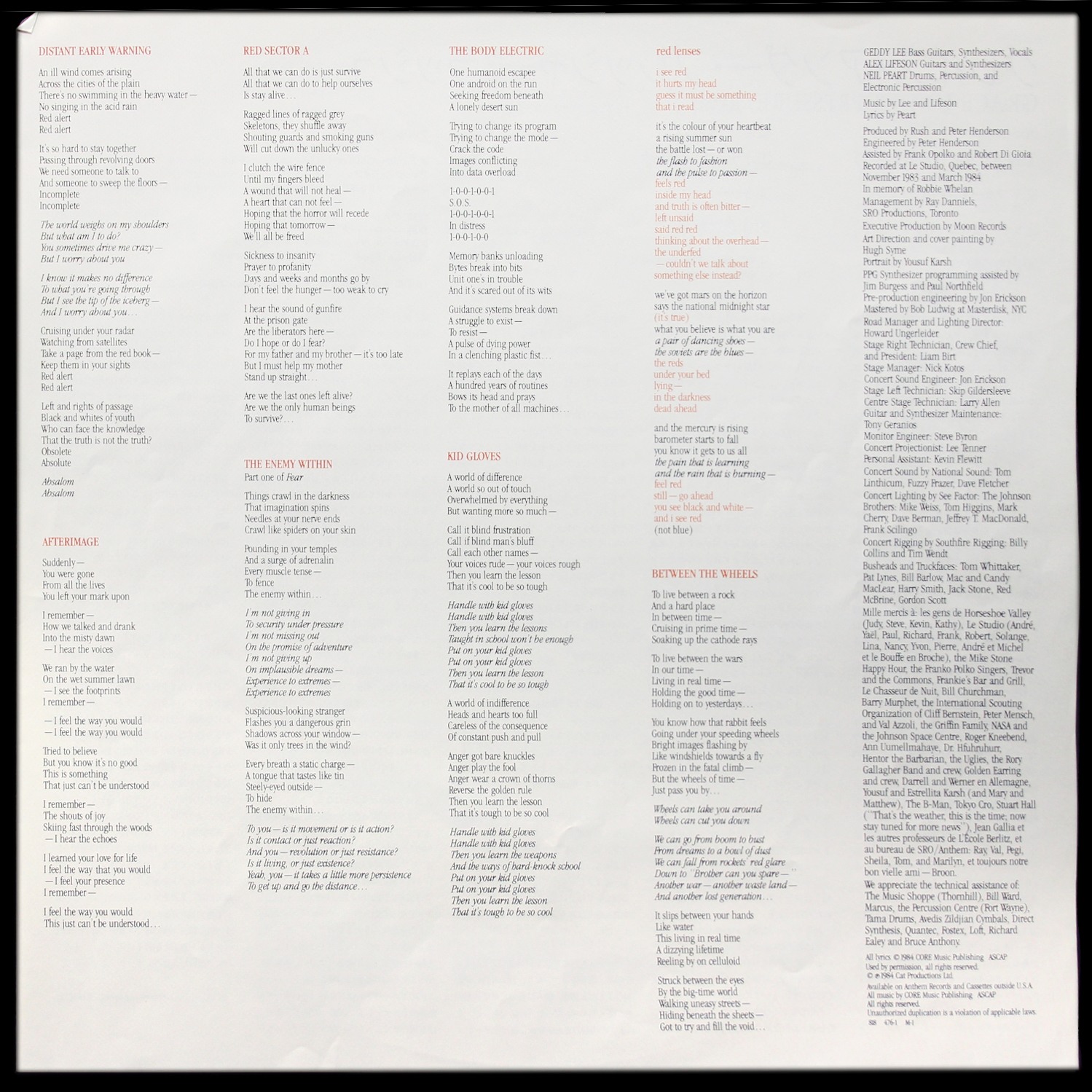 LP Rush — Grace Under Pressure фото 4