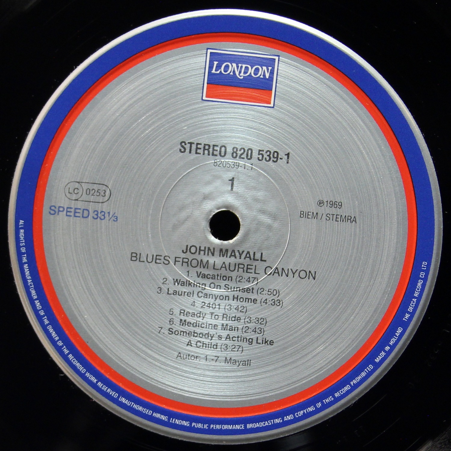 LP John Mayall — Blues From Laurel Canyon фото 3