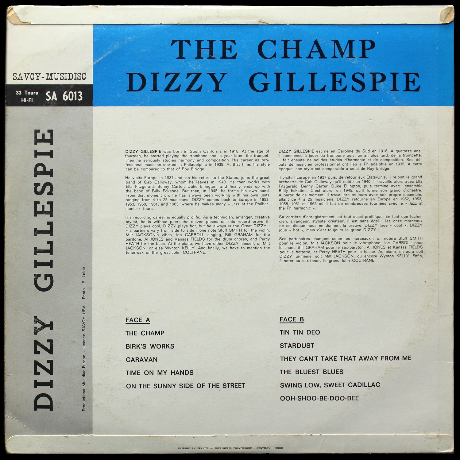 LP Dizzy Gillespie — Champ фото 2