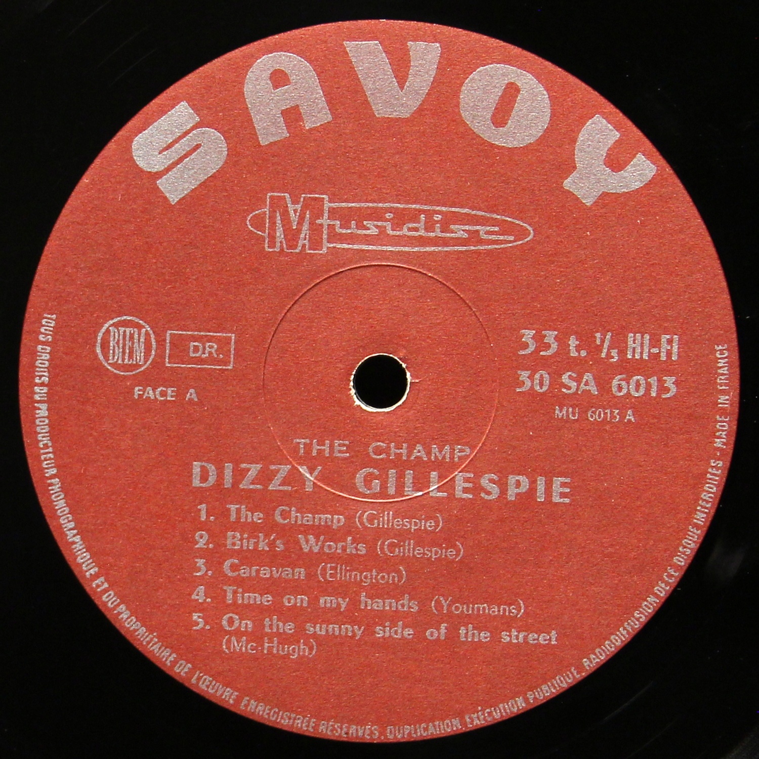 LP Dizzy Gillespie — Champ фото 3