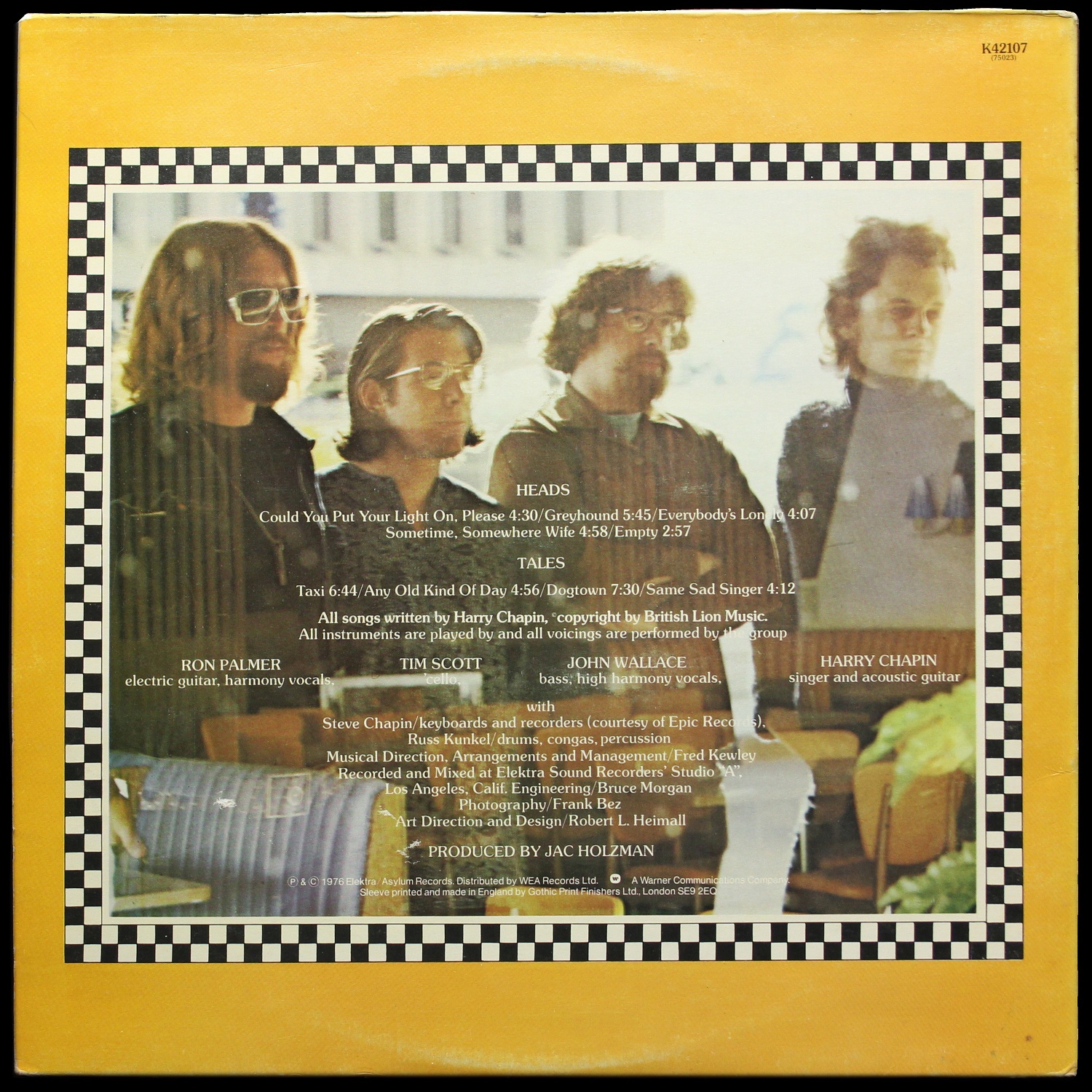 LP Harry Chapin — Heads & Tales фото 2