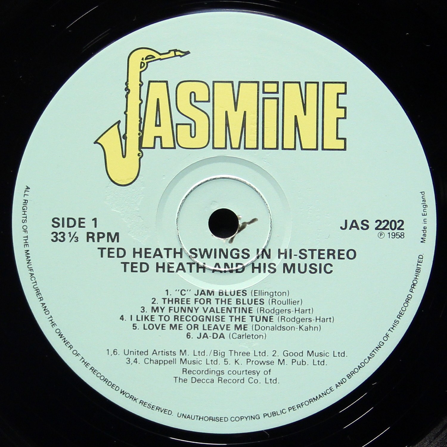 LP Ted Heath And His Music — Ted Heath Swings In Hi-Stereo фото 3