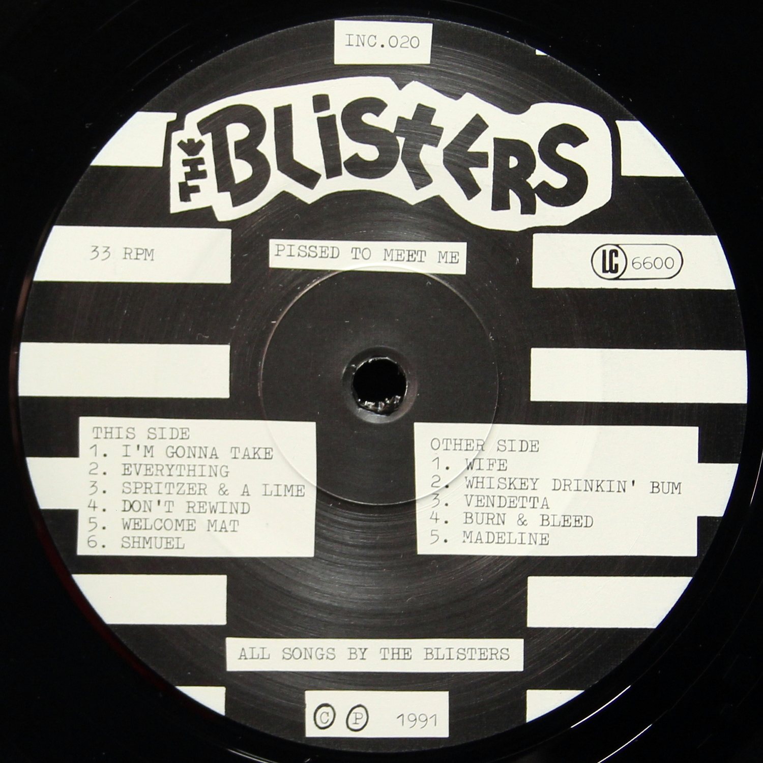 LP Blisters — Pissed To Meet Me фото 2