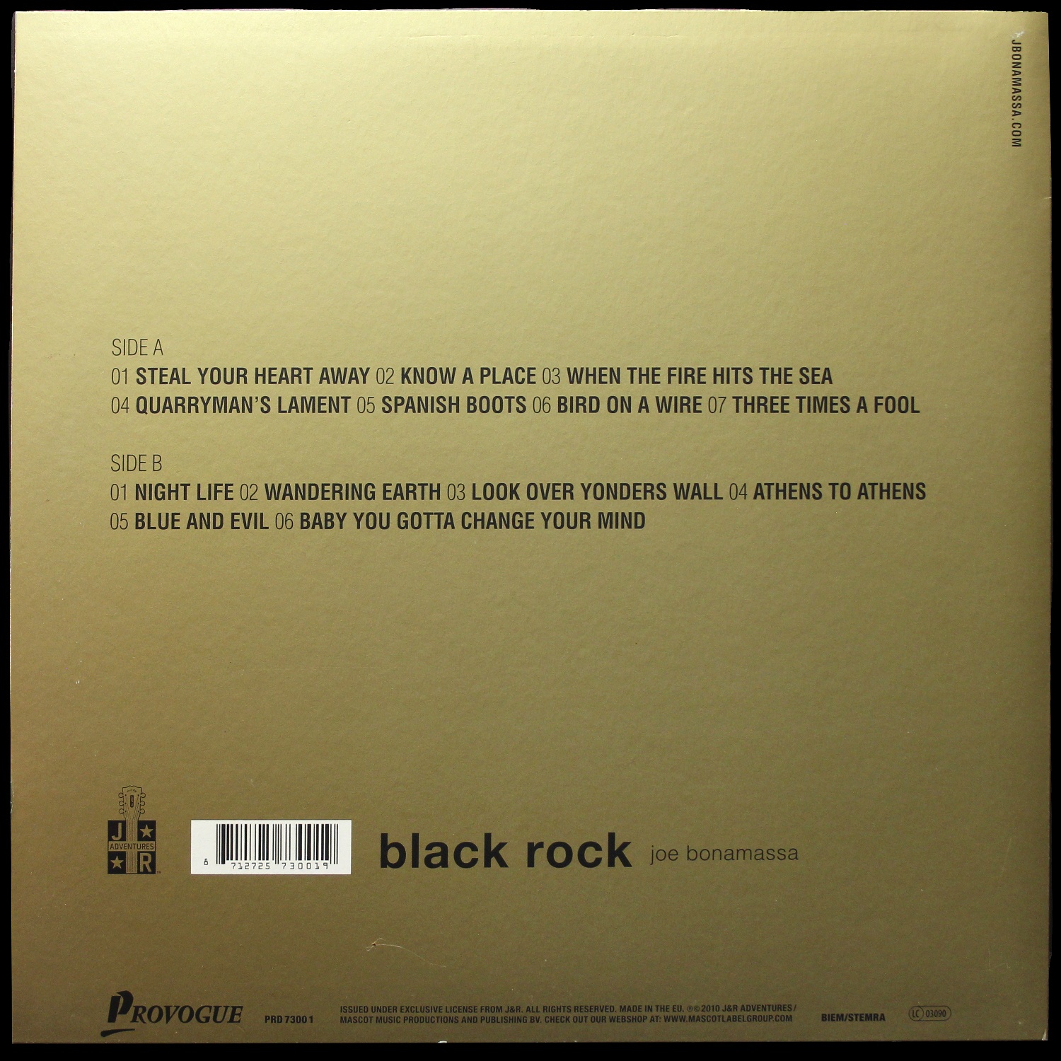 LP Joe Bonamassa — Black Rock фото 2