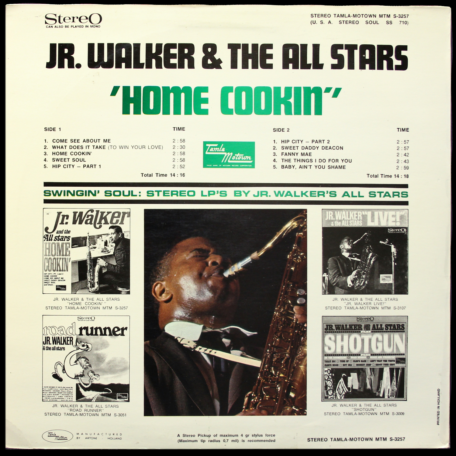 LP Junior Walker & All Stars — Home Cookin' фото 2