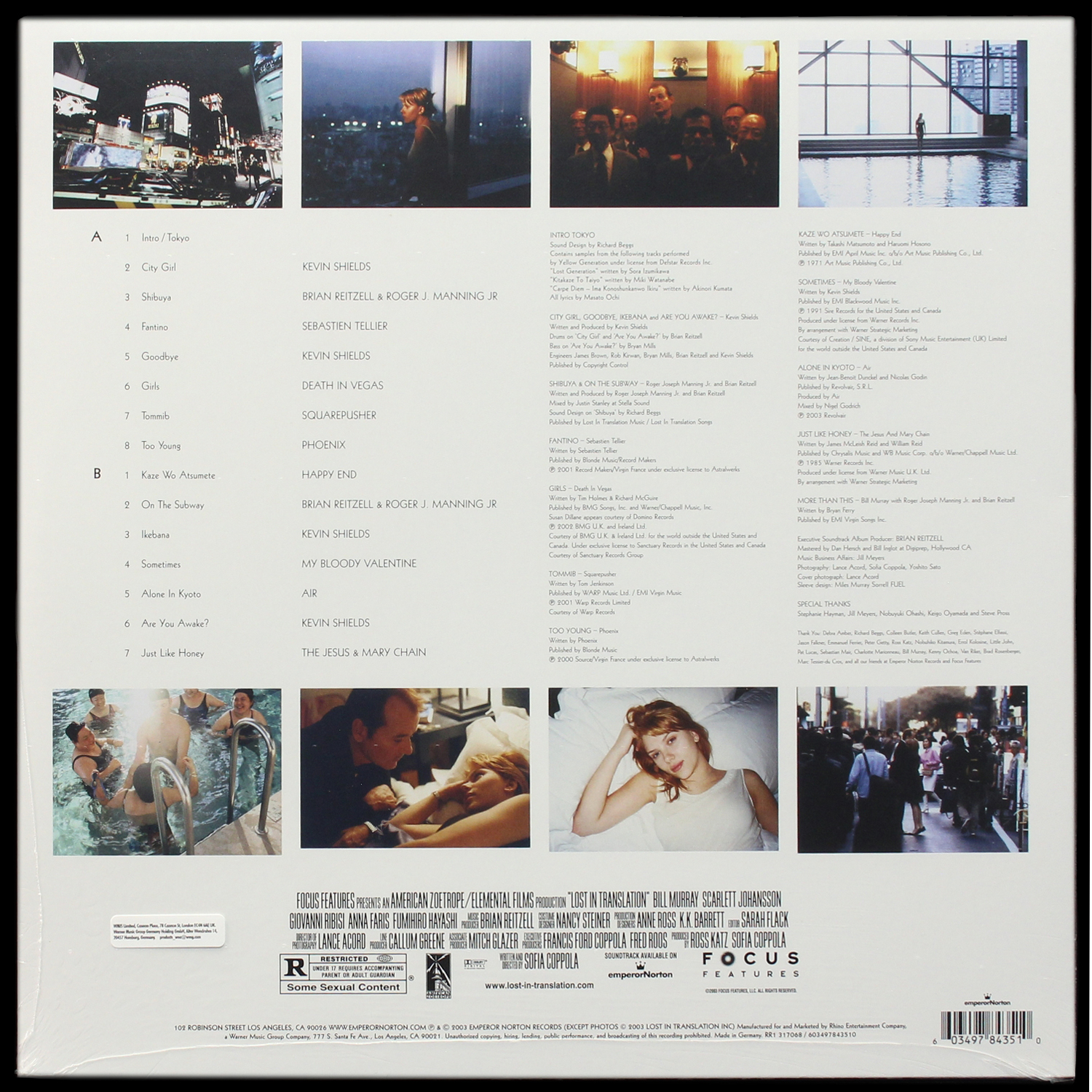 LP V/A — Lost In Translation (Music From The Motion Picture Soundtrack) фото 2