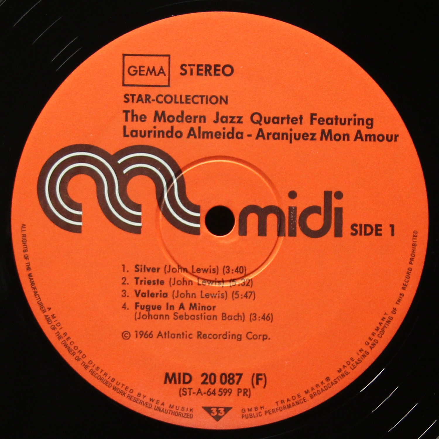 LP Modern Jazz Quartet — Aranjuez Mon Amour фото 2