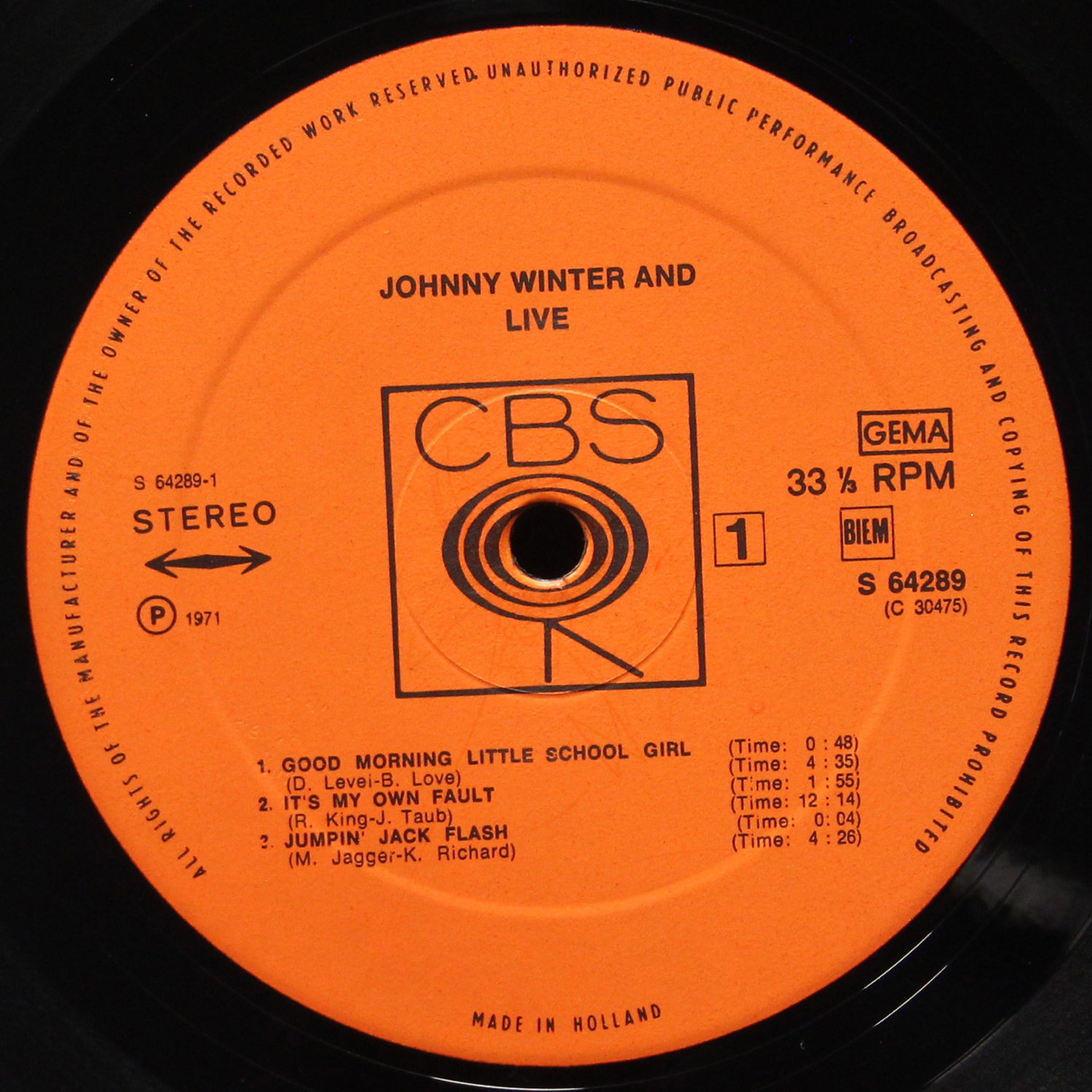 LP Johnny Winter And — Live Johnny Winter And фото 3