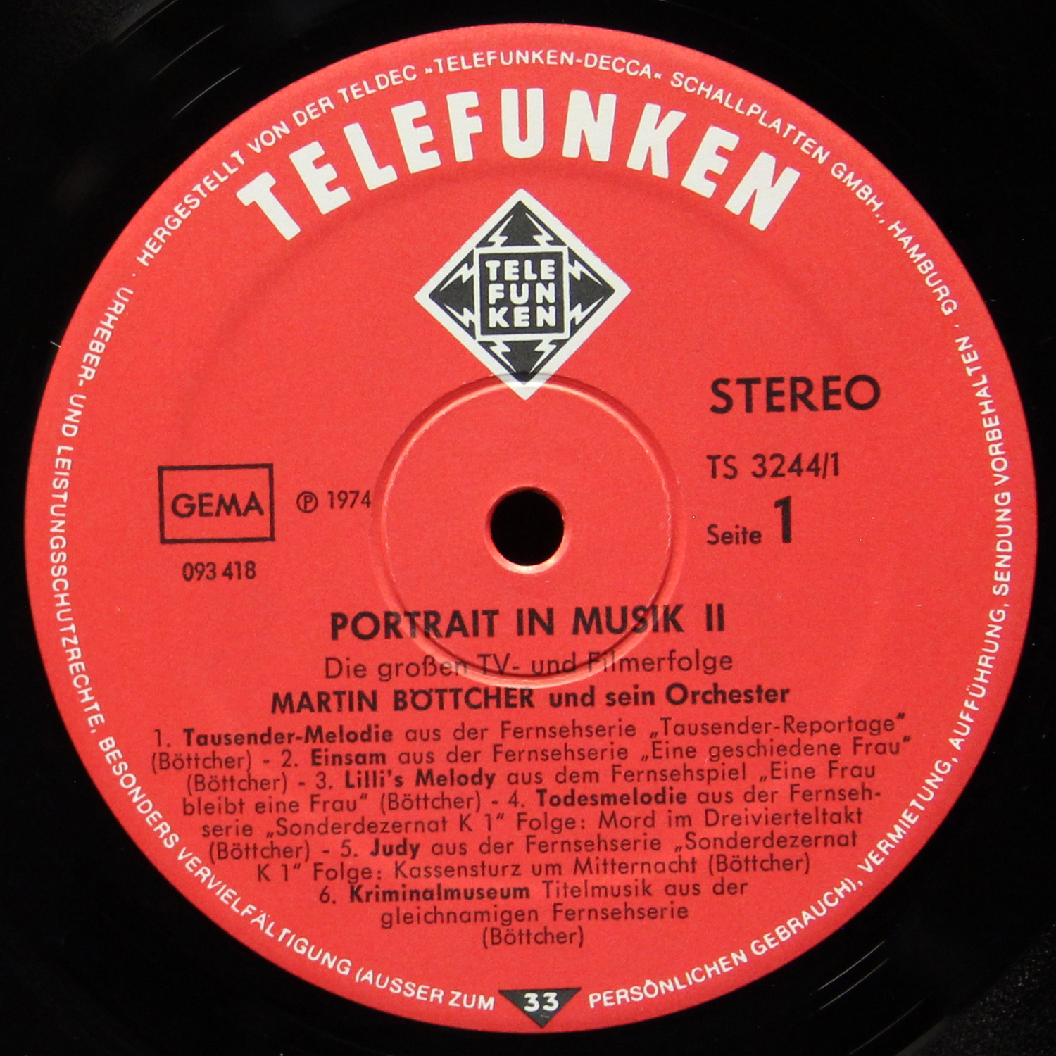 LP Martin Bottcher — Portrait In Musik 2 - Die Grossen TV-Und Filmerfolge (2LP) фото 2