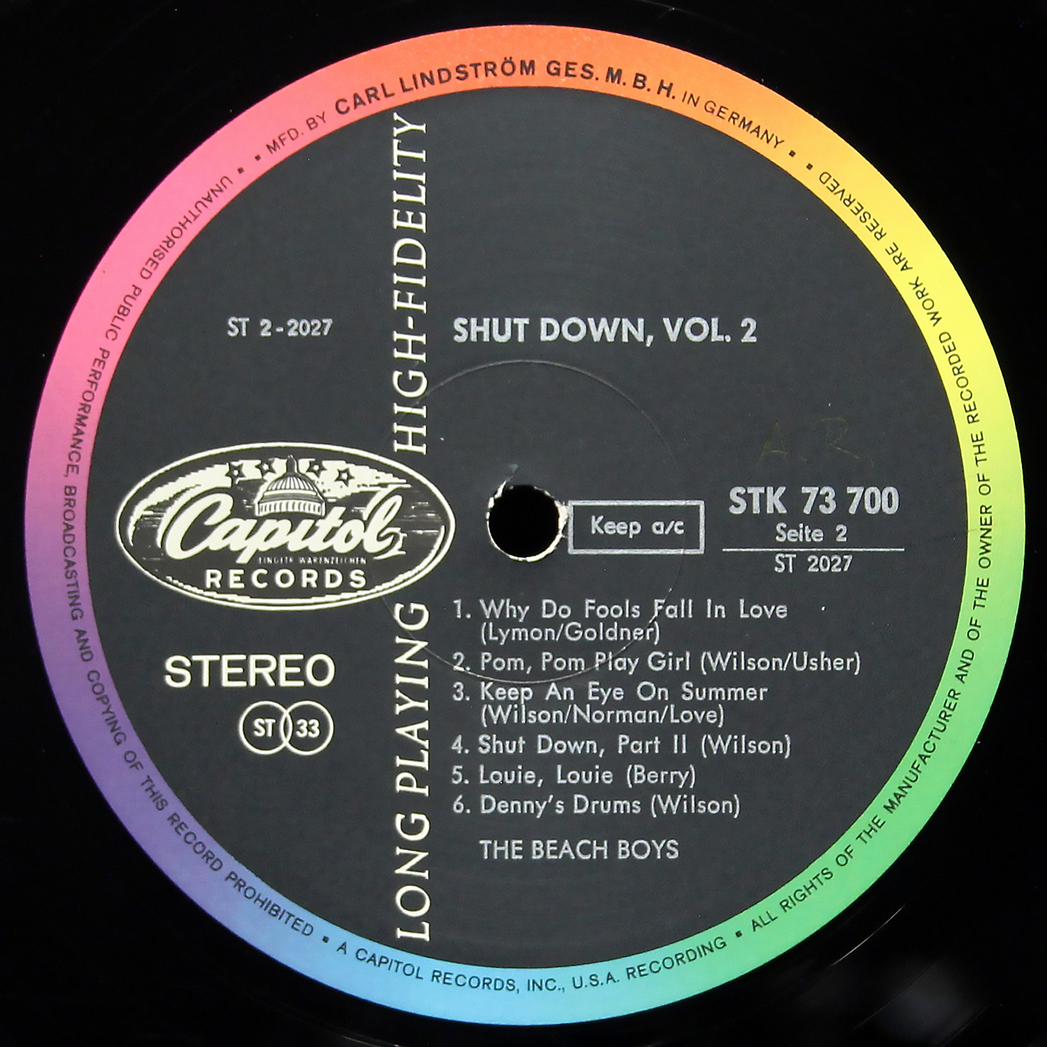 LP Beach Boys — Shut Down Volume 2 фото 4