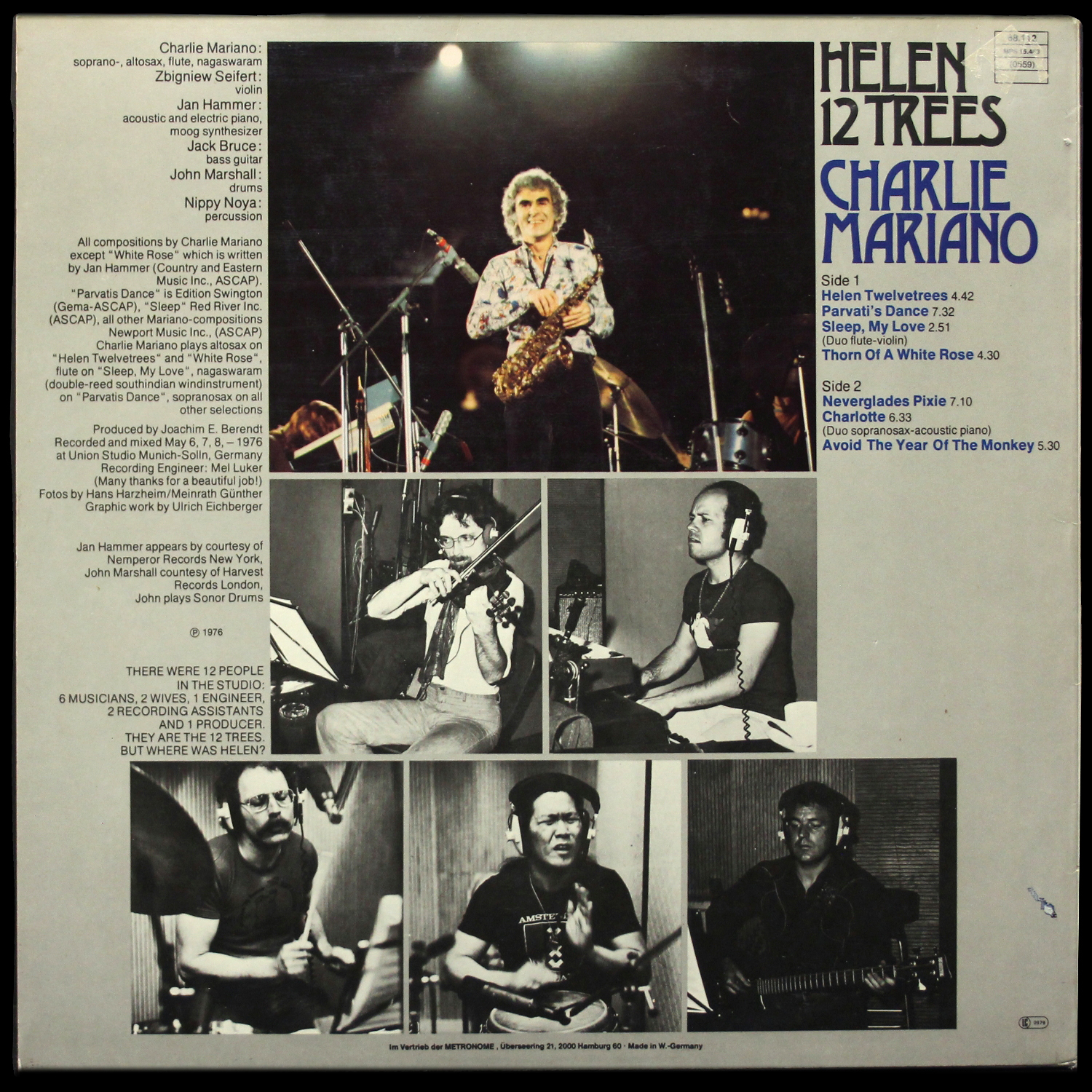 LP Charlie Mariano — Helen 12 Trees фото 2