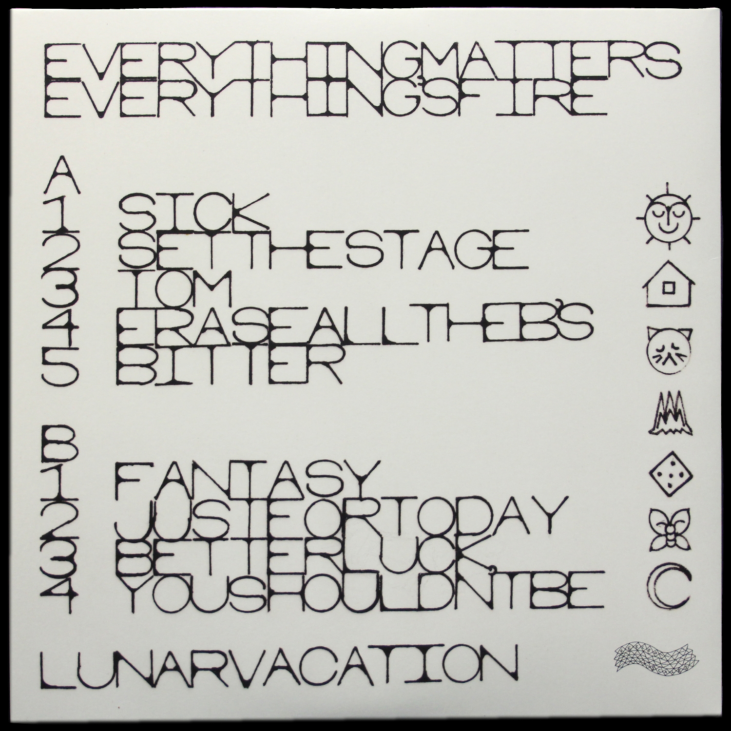 LP Lunar Vacation — Everything Matters, Everything’s Fire (цветной винил) фото 2