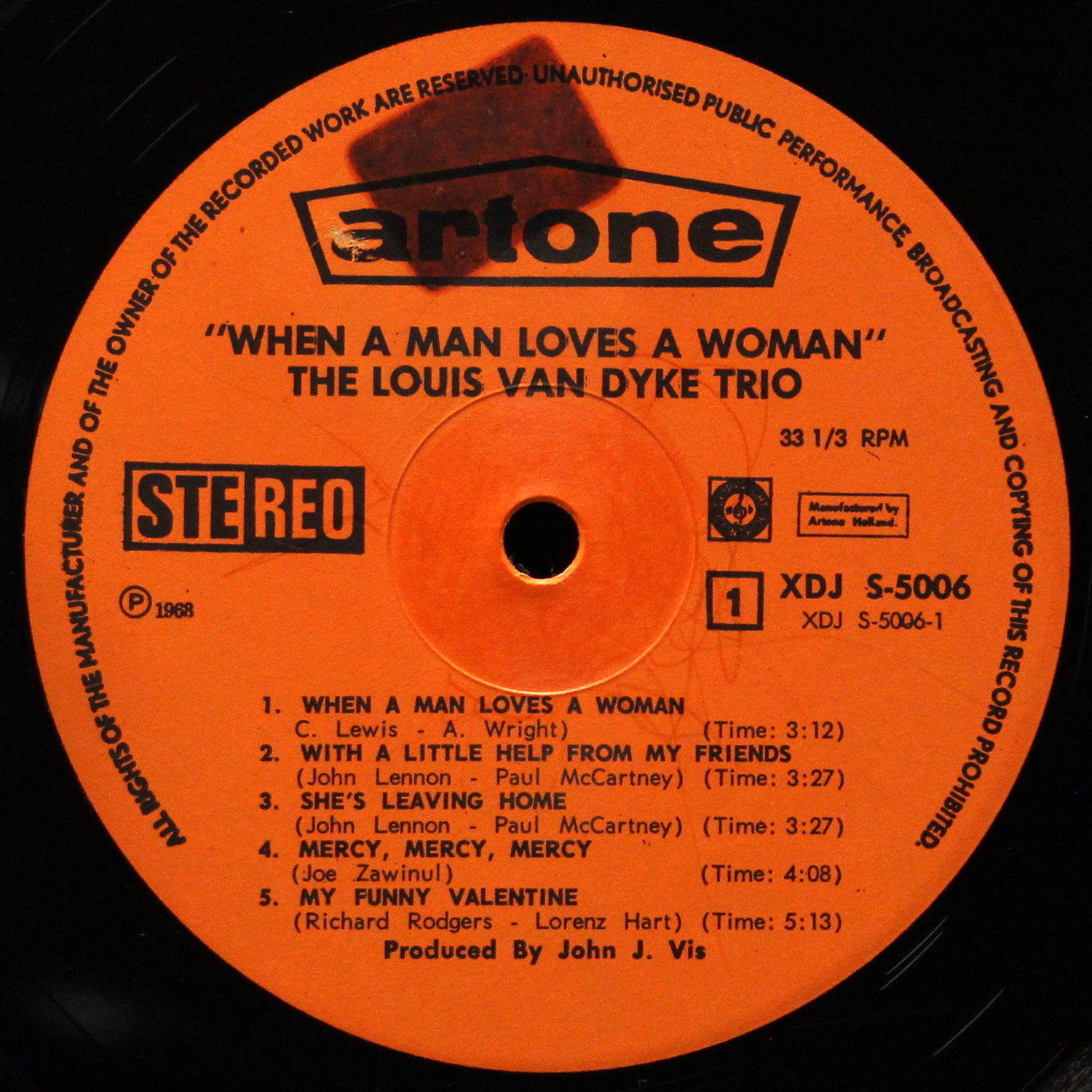 LP Louis Van Dyke — When A Man Loves A Woman фото 2