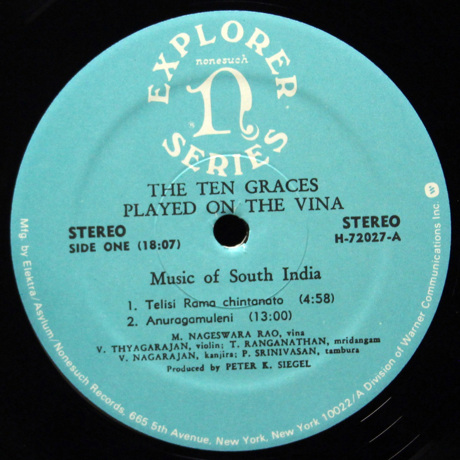 LP M. Nageswara Rao — Ten Graces Played On The Vīna фото 2