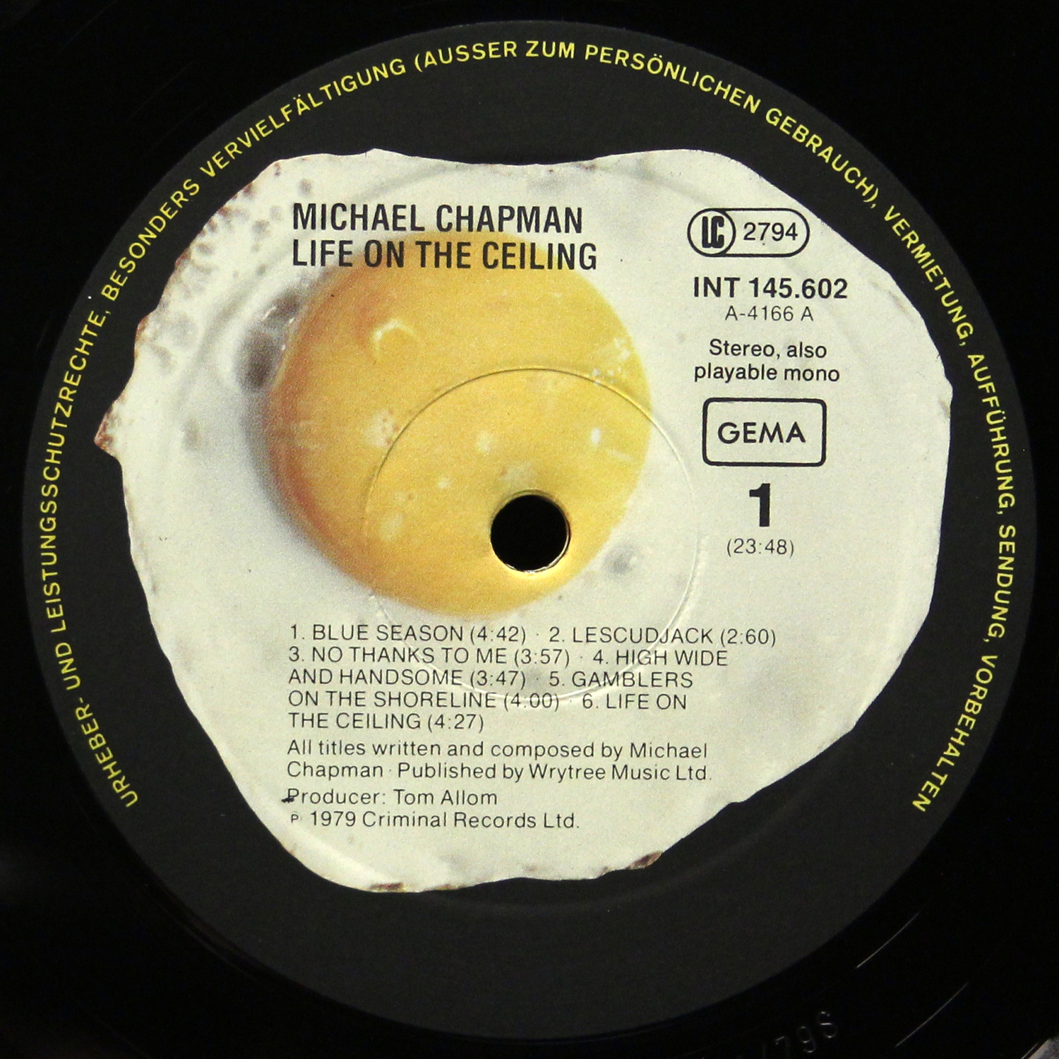 LP Michael Chapman — Life On The Ceiling фото 3