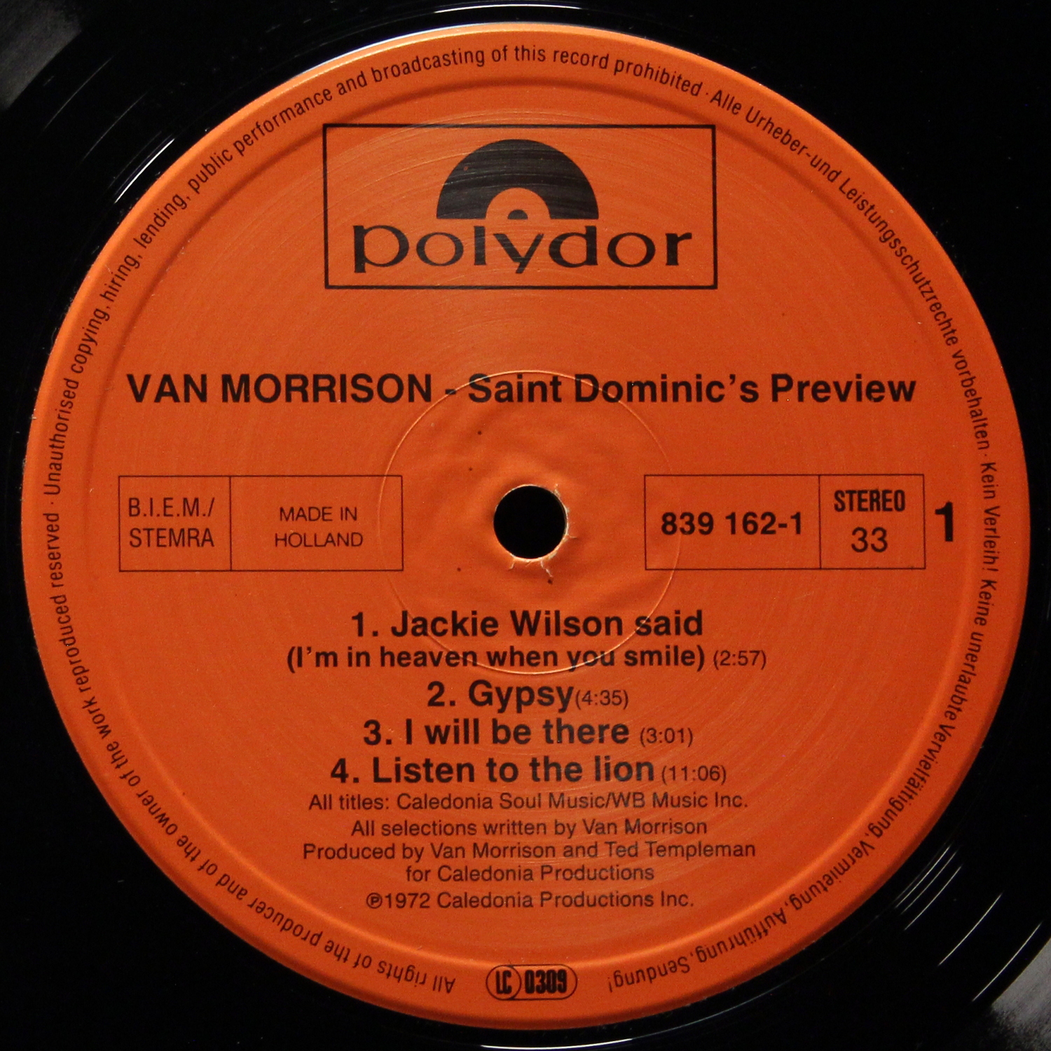 LP Van Morrison — Saint Dominic's Preview фото 3