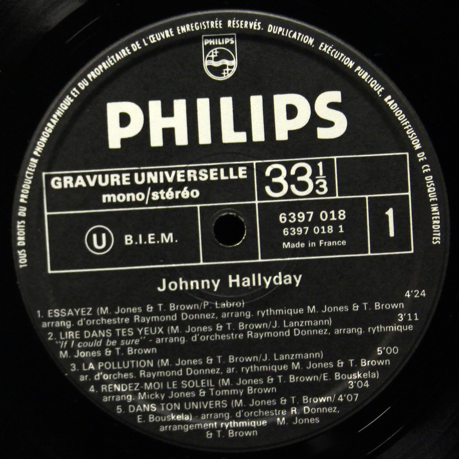 LP Johnny Hallyday — Vie фото 3