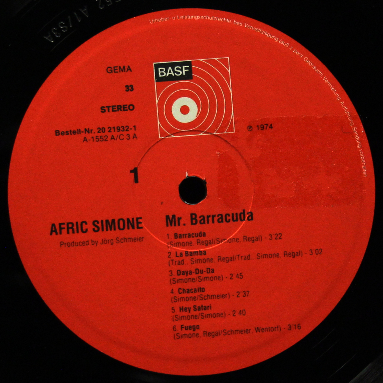 LP Afric Simone — Mr. Barracuda фото 2