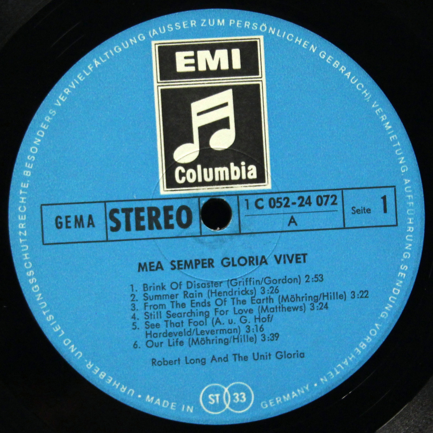 LP Robert Long — Mea Semper Gloria Vivet фото 2