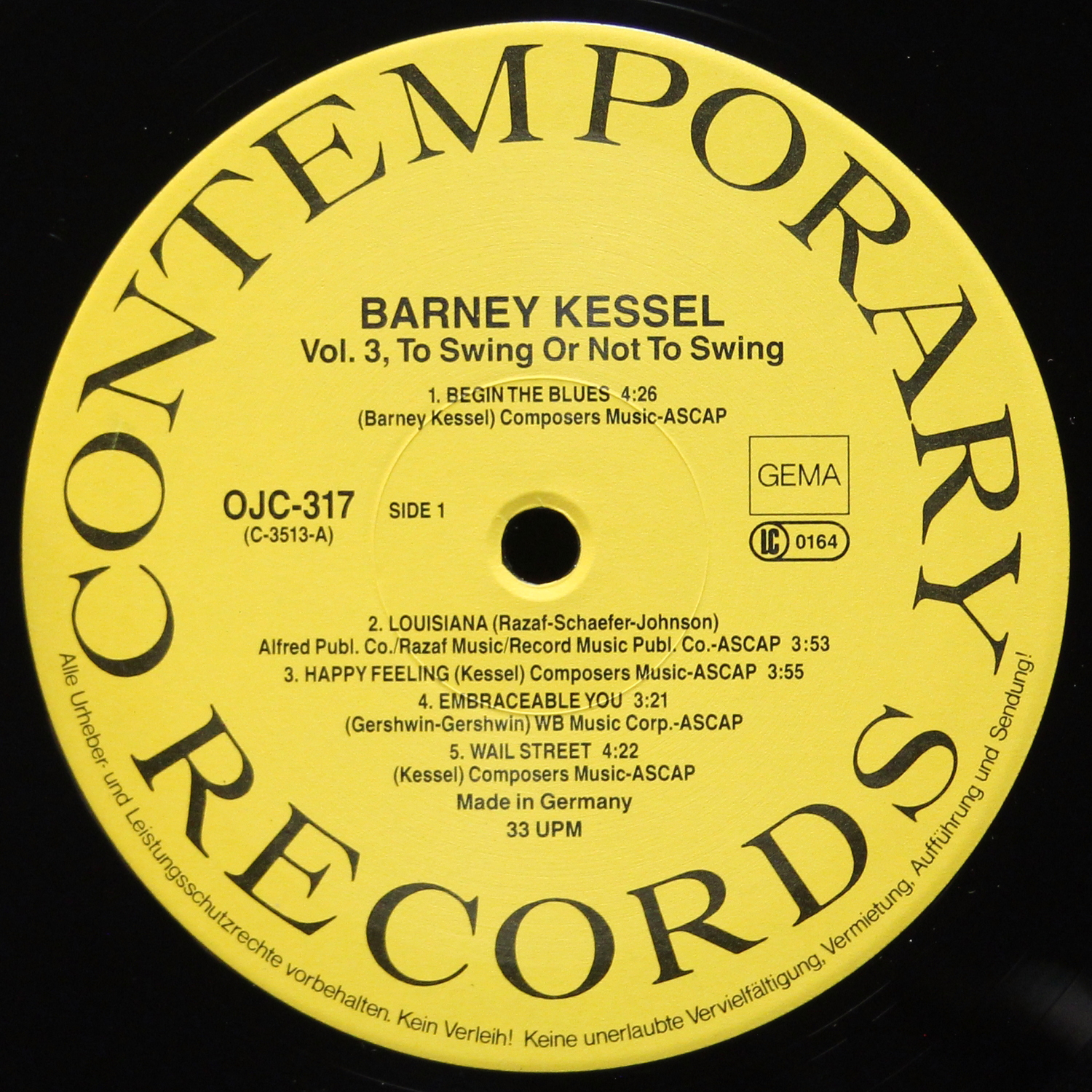 LP Barney Kessel — Vol.3, To Swing Or Not To Swing фото 2