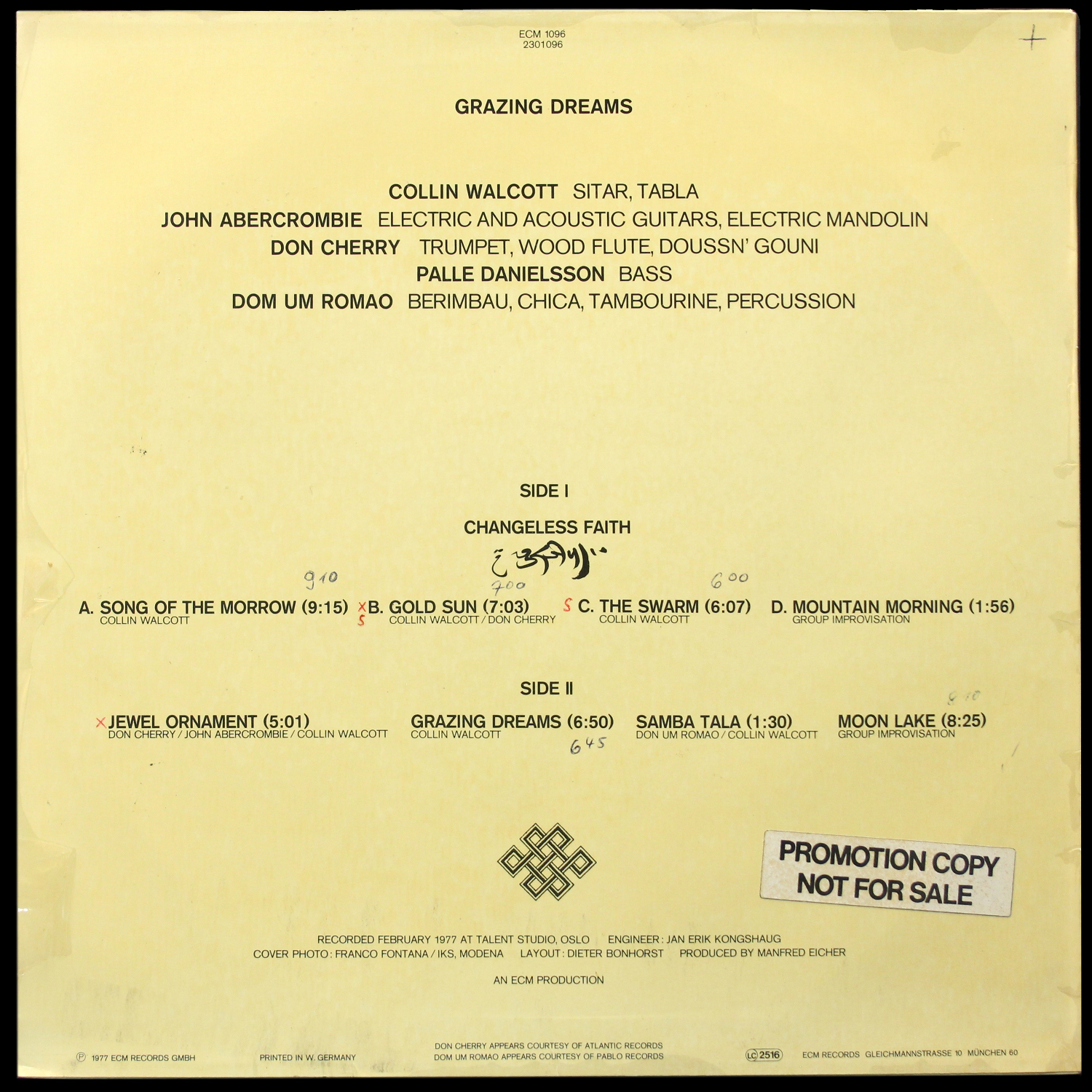 LP Collin Walcott — Grazing Dreams фото 2