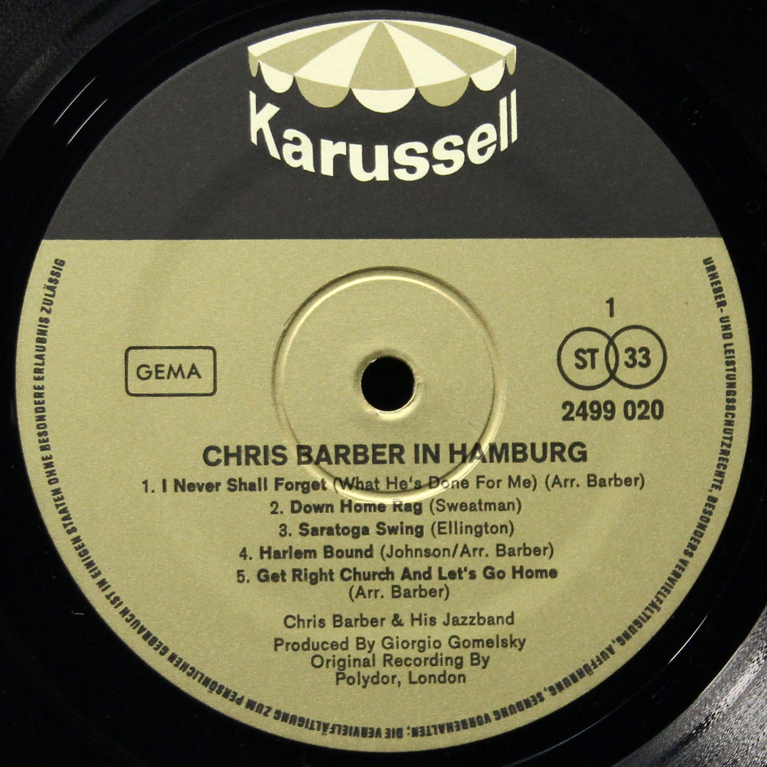 LP Chris Barber Band — Chris Barber In Hamburg (Live In Concert) фото 2