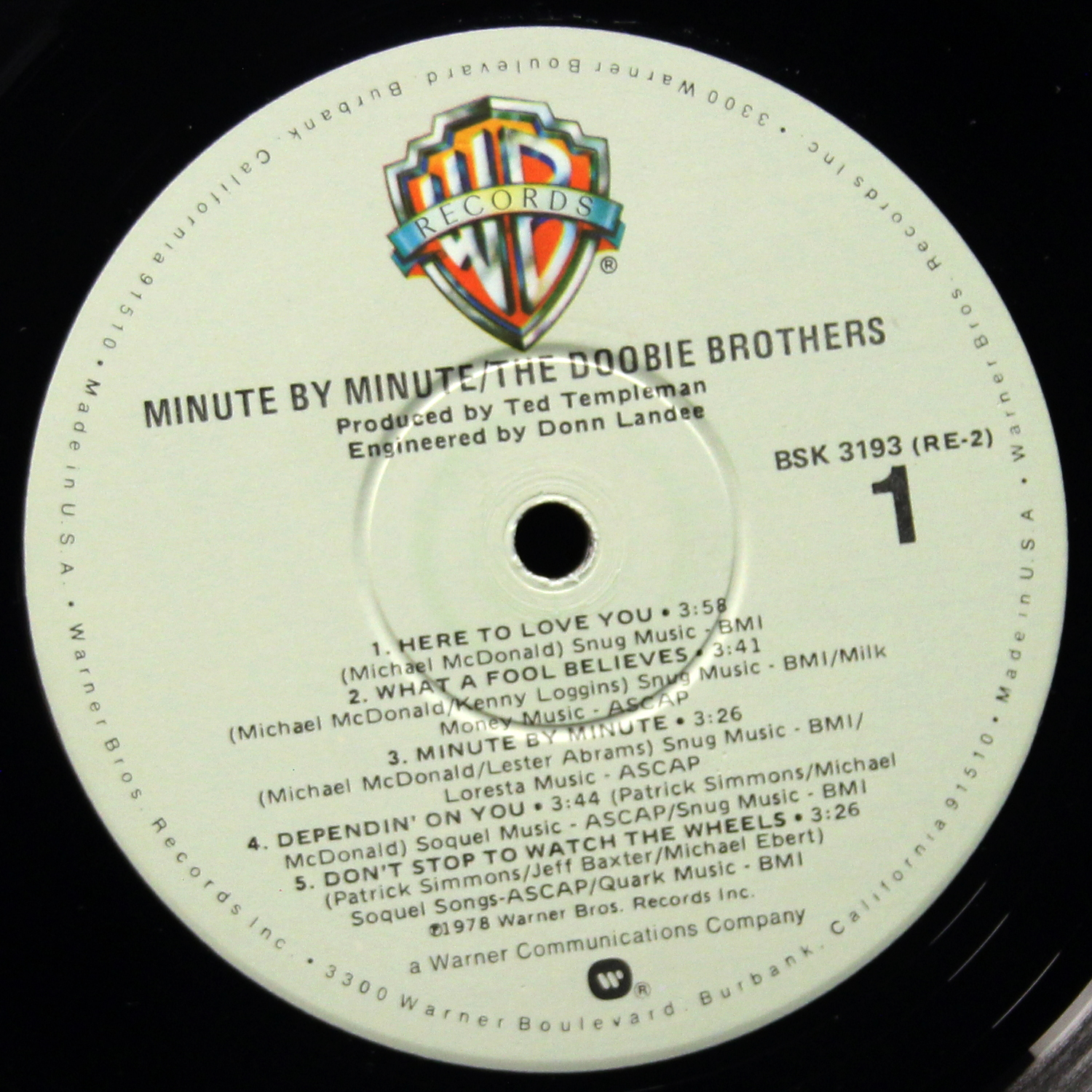 LP Doobie Brothers — Minute By Minute фото 3
