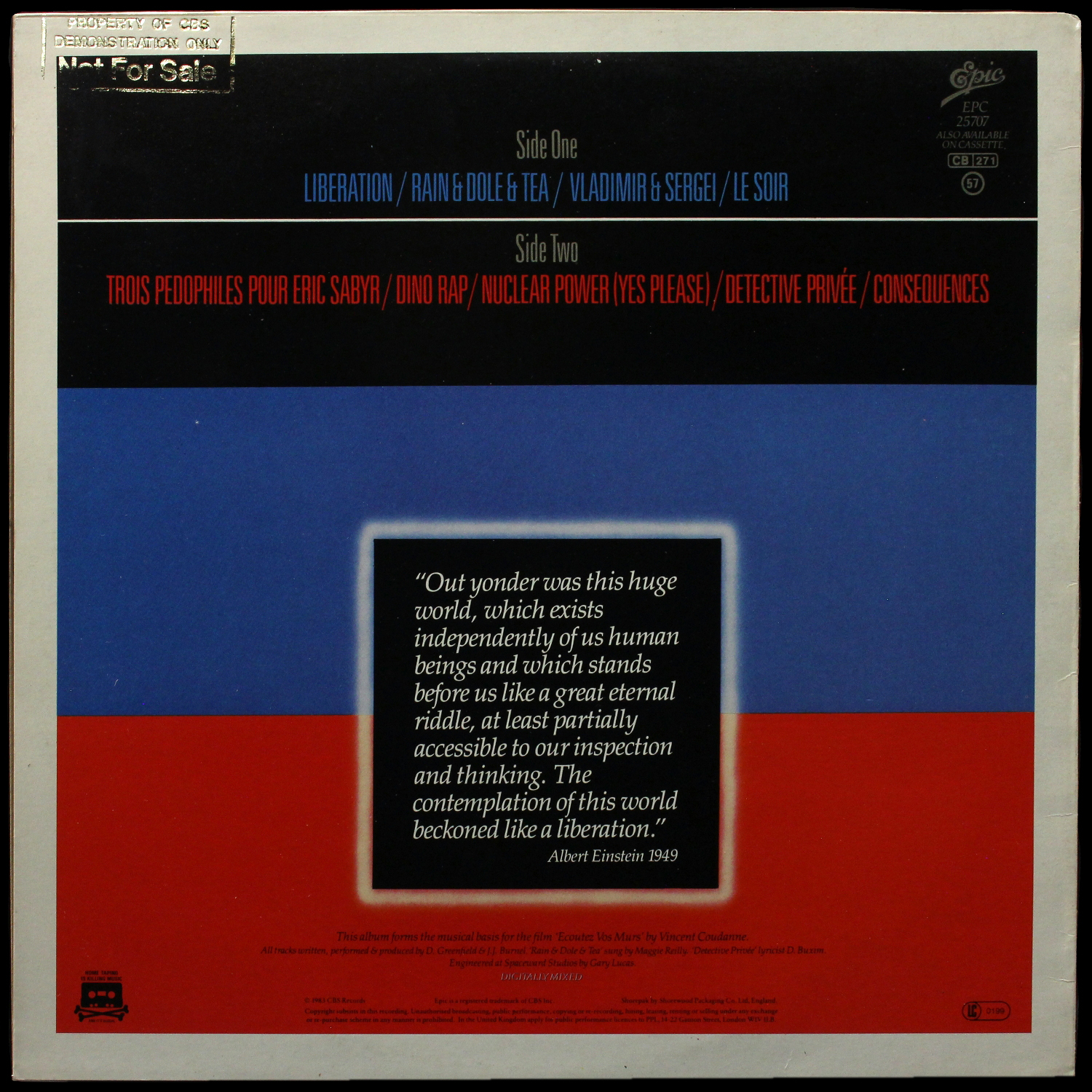 LP Dave Greenfield — Fire & Water (Ecoutez Vos Murs) фото 2