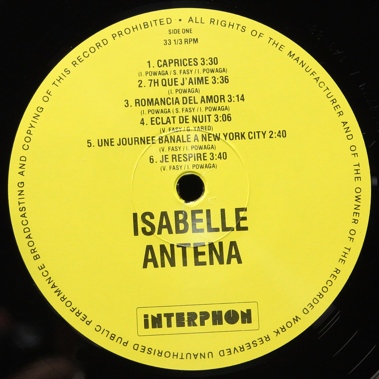 LP Isabelle Antena — Tous Mes Caprices фото 2